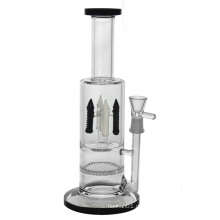 4 Turm Duschköpfe Waben-Glas Wasserpfeife zum Rauchen (ES-GB-447)
